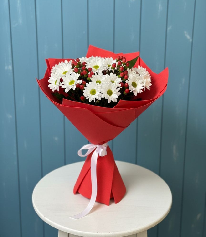 Букет цветов из: Хризантемы в Зубовой Поляне