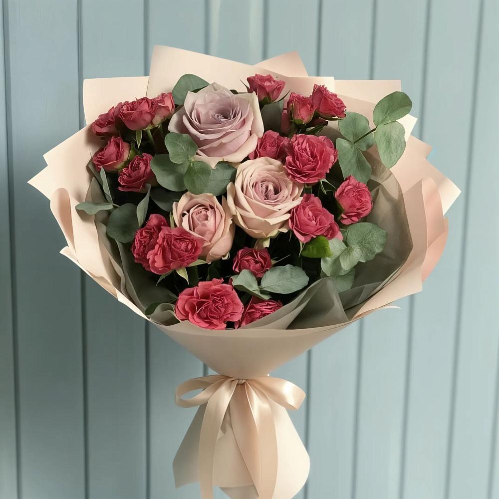 Букет цветов из: Гвоздики и Розы в Зубовой Поляне