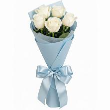 Букет 5 Белых роз Проуд #REPLACE_PRED# Зубовой Поляне