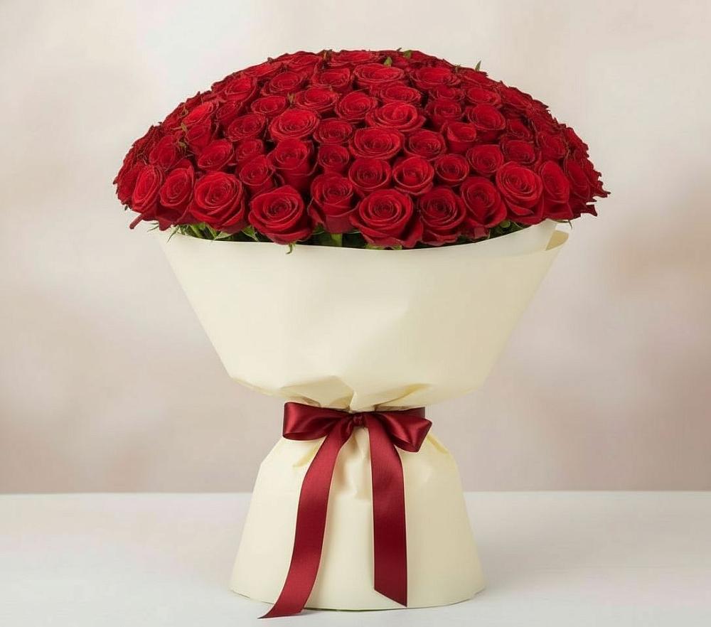 Букет 101 Красная роза Милано в Зубовой Поляне
