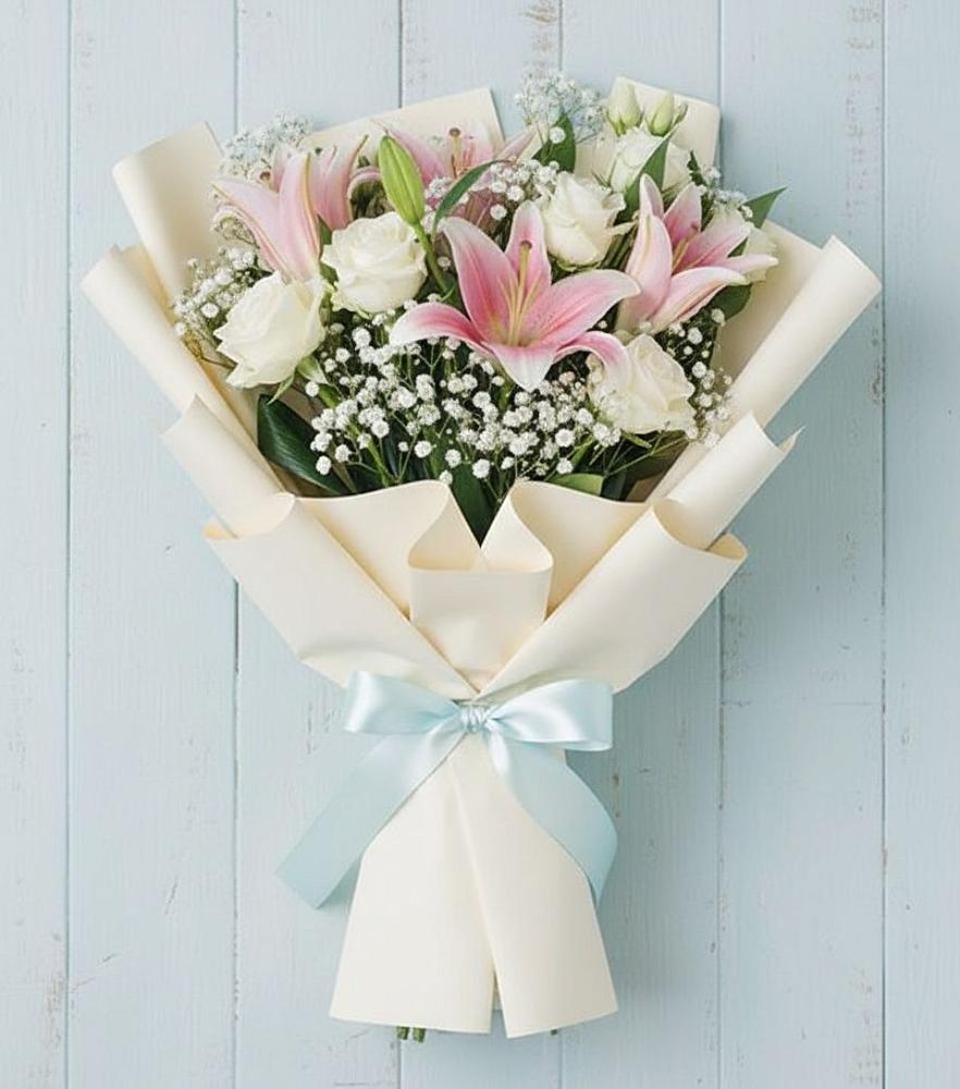 Букет цветов из: Лилии в Зубовой Поляне