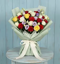Букет цветов из:  Розы в Зубовой Поляне