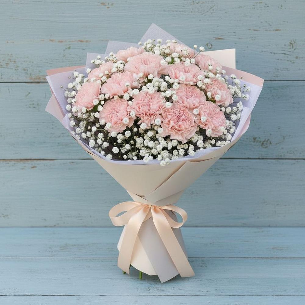 Букет цветов из: Гвоздики в Зубовой Поляне