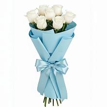 Букет 7 белых роз Проуд в Зубовой Поляне