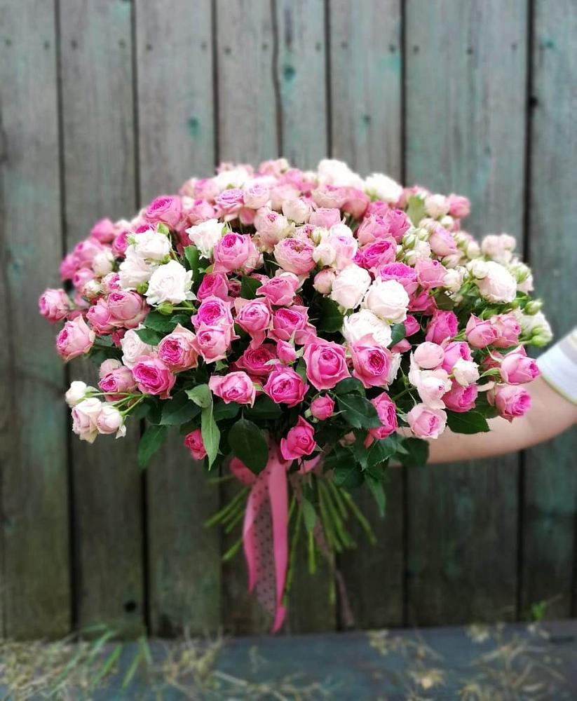 Букет Розовые кустовые розы Натали и Лав Лидия в Зубовой Поляне