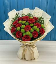 Букет цветов из:  Розы и Хризантемы в Зубовой Поляне