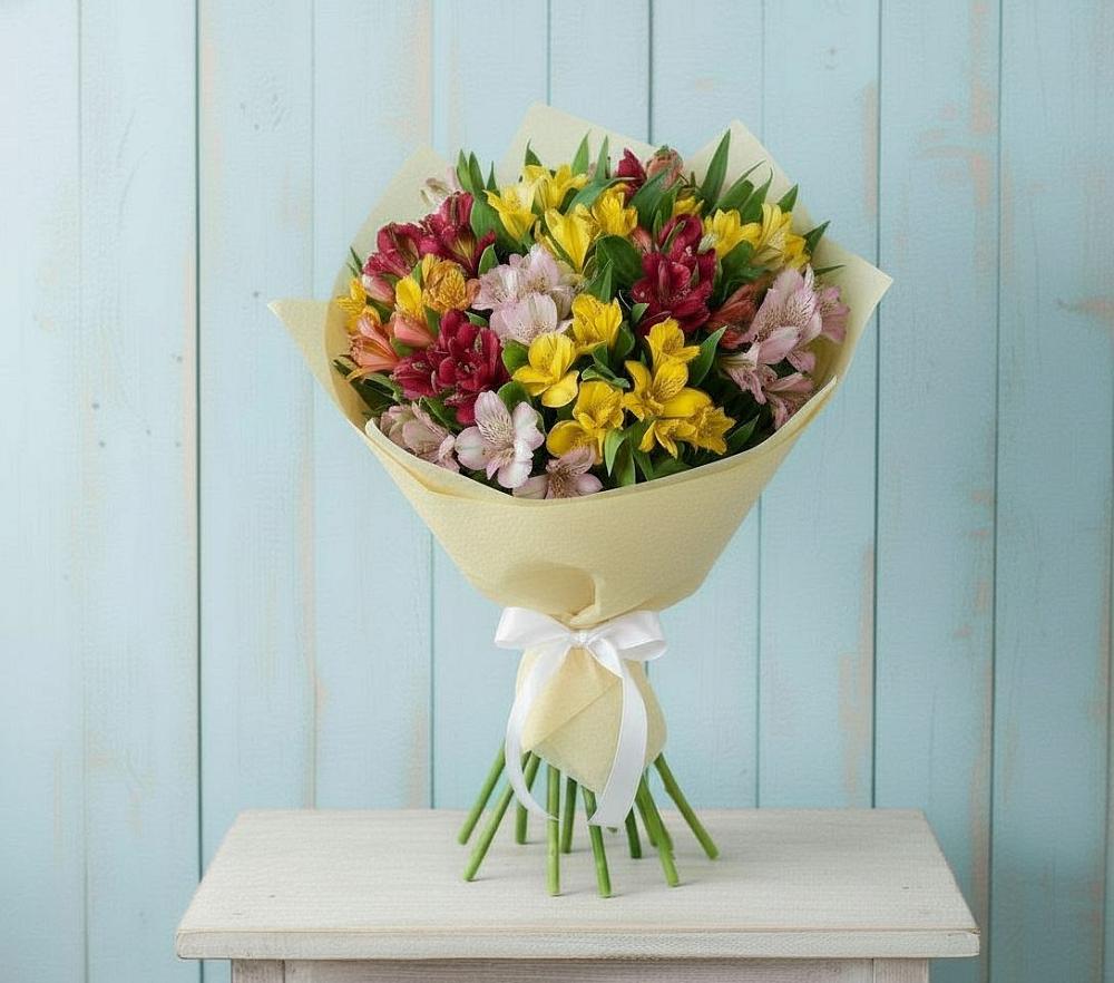 Букет цветов из: Альстромерии в Зубовой Поляне