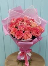 Букет 15 Розовых роз Равель в Зубовой Поляне